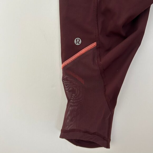 Lululemon Kris Cross Crop Size 6 Purple Leggings - Picture 4 of 5